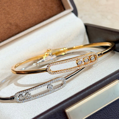 [Glow Muse]Move Pavé Diamond Bangle Bracelet M