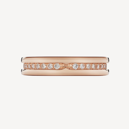 [Glow Muse]ZERO 1 ONE-BAND PAVED DIAMONDS ON THE SPIRAL RING