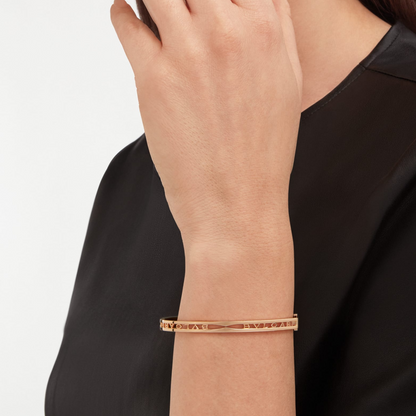 [Glow Muse]ZERO 1 SPIRAL LOGO PINK GOLD BRACELET