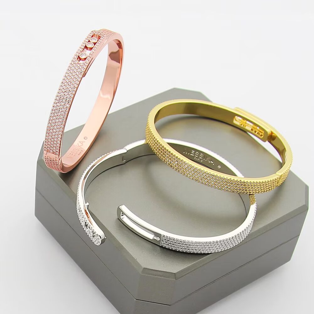 [Glow Muse]Move Noa Full Pavé Diamond Bangle Bracelet