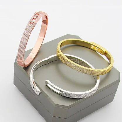 [Glow Muse]Move Noa Full Pavé Diamond Bangle Bracelet