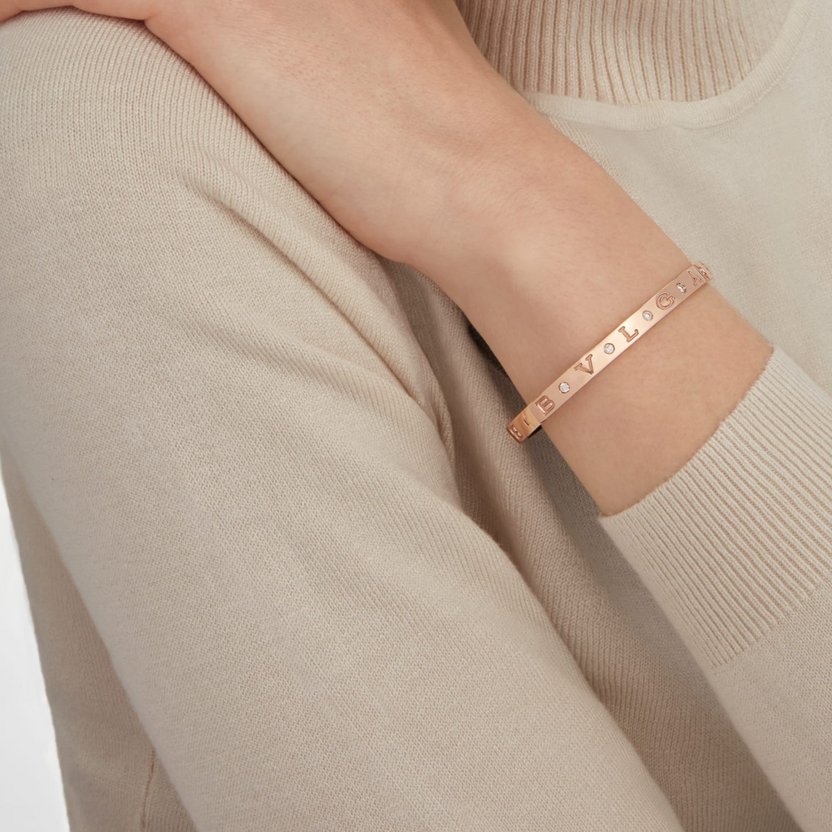 [Glow Muse]ZERO 1 PINK GOLD 12 DIAMONDS BRACELET