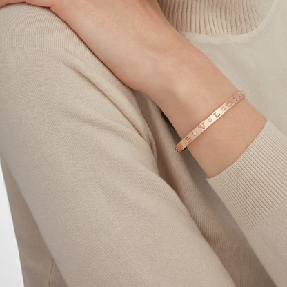 [Glow Muse]ZERO 1 PINK GOLD 12 DIAMONDS BRACELET