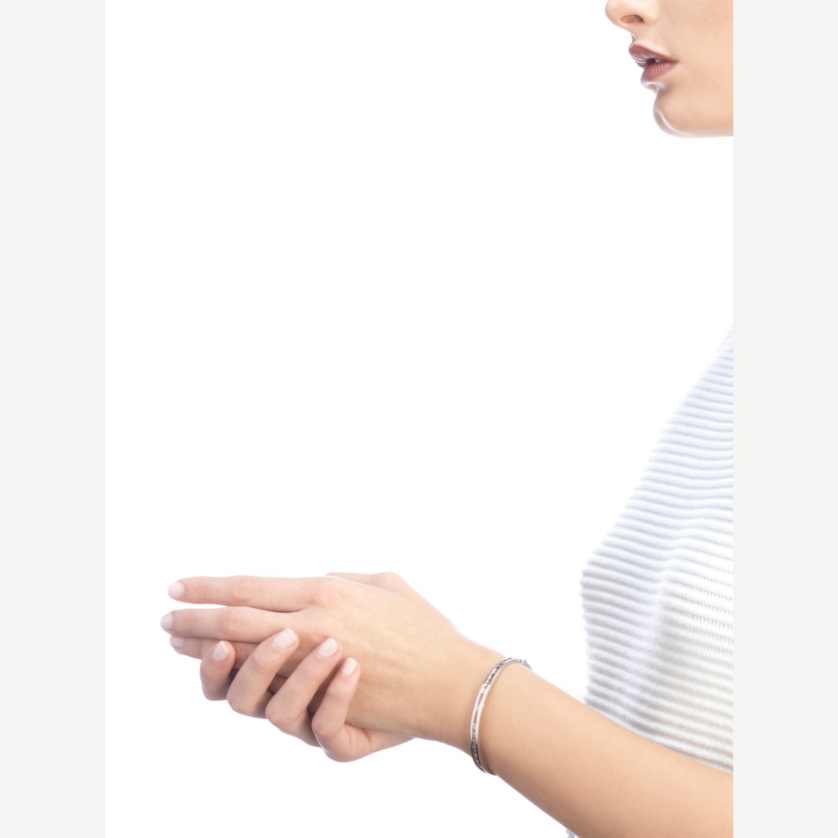 [Glow Muse]ZERO 1 SPIRAL LOGO SILVER BRACELET