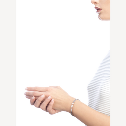 [Glow Muse]ZERO 1 SPIRAL LOGO SILVER BRACELET