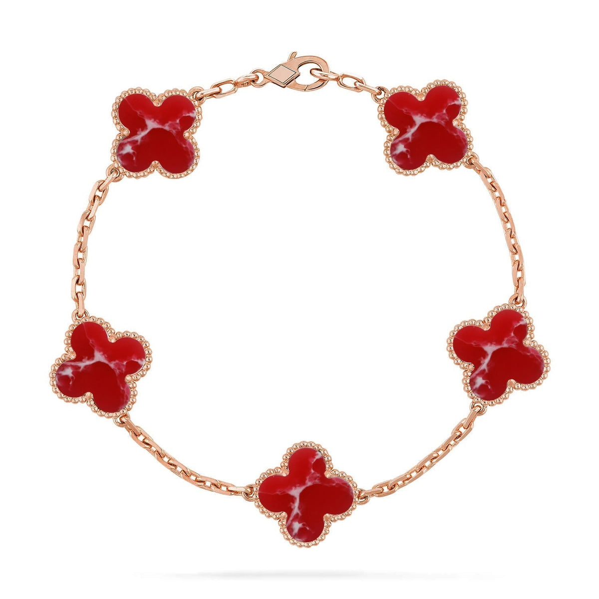 [⭐Glow Muse]CLOVER 5 MOTIF RED PATTERN BRACELET COLLECTION