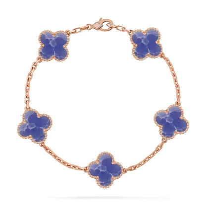 [⭐Glow Muse]CLOVER 5 MOTIF BLUE VEINS BRACELET COLLECTION