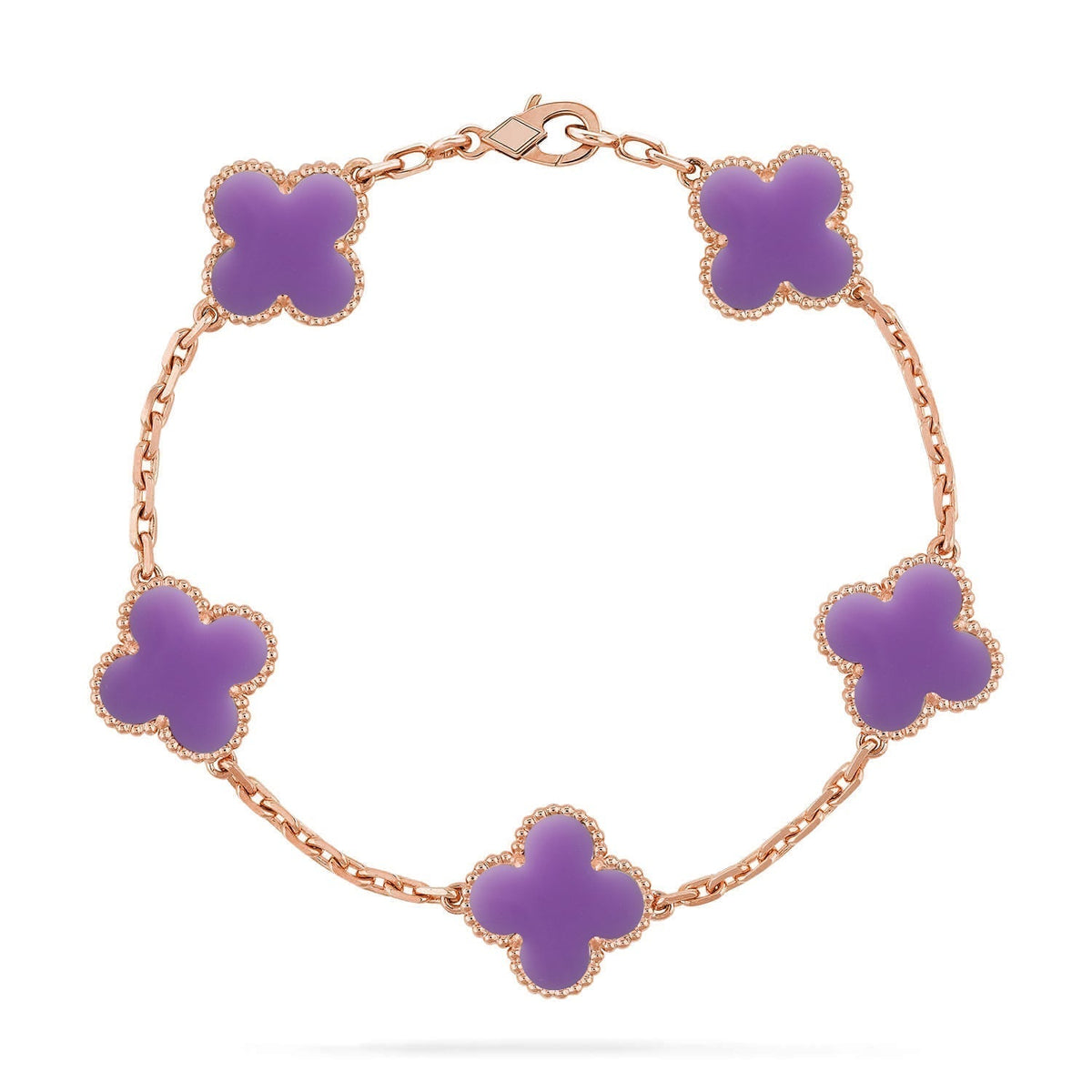 [⭐Glow Muse]CLOVER 5 MOTIF LIGHT PURPLE BRACELET COLLECTION