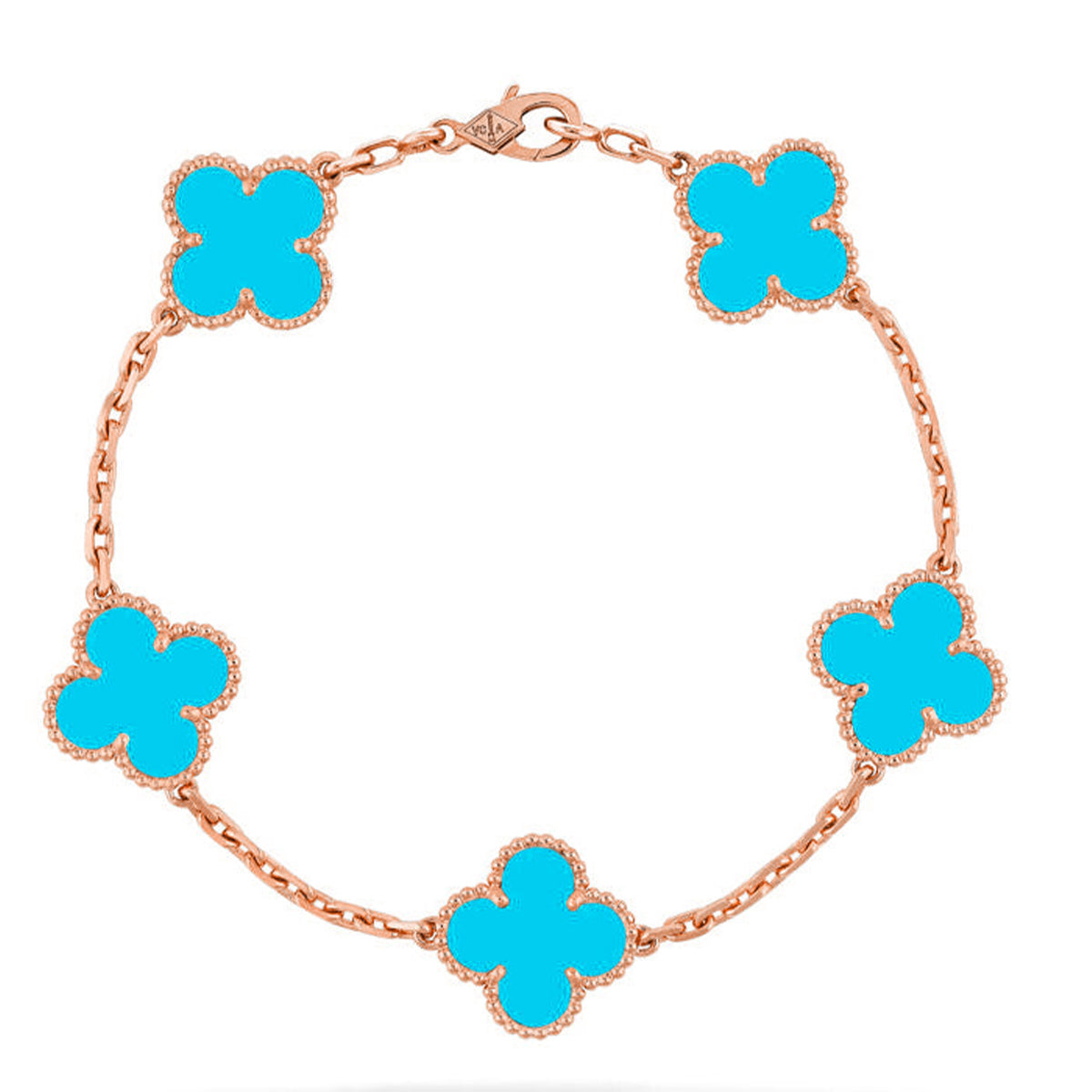 [⭐Glow Muse] CLOVER 5 MOTIF TURQUOISE BRACELET COLLECTION
