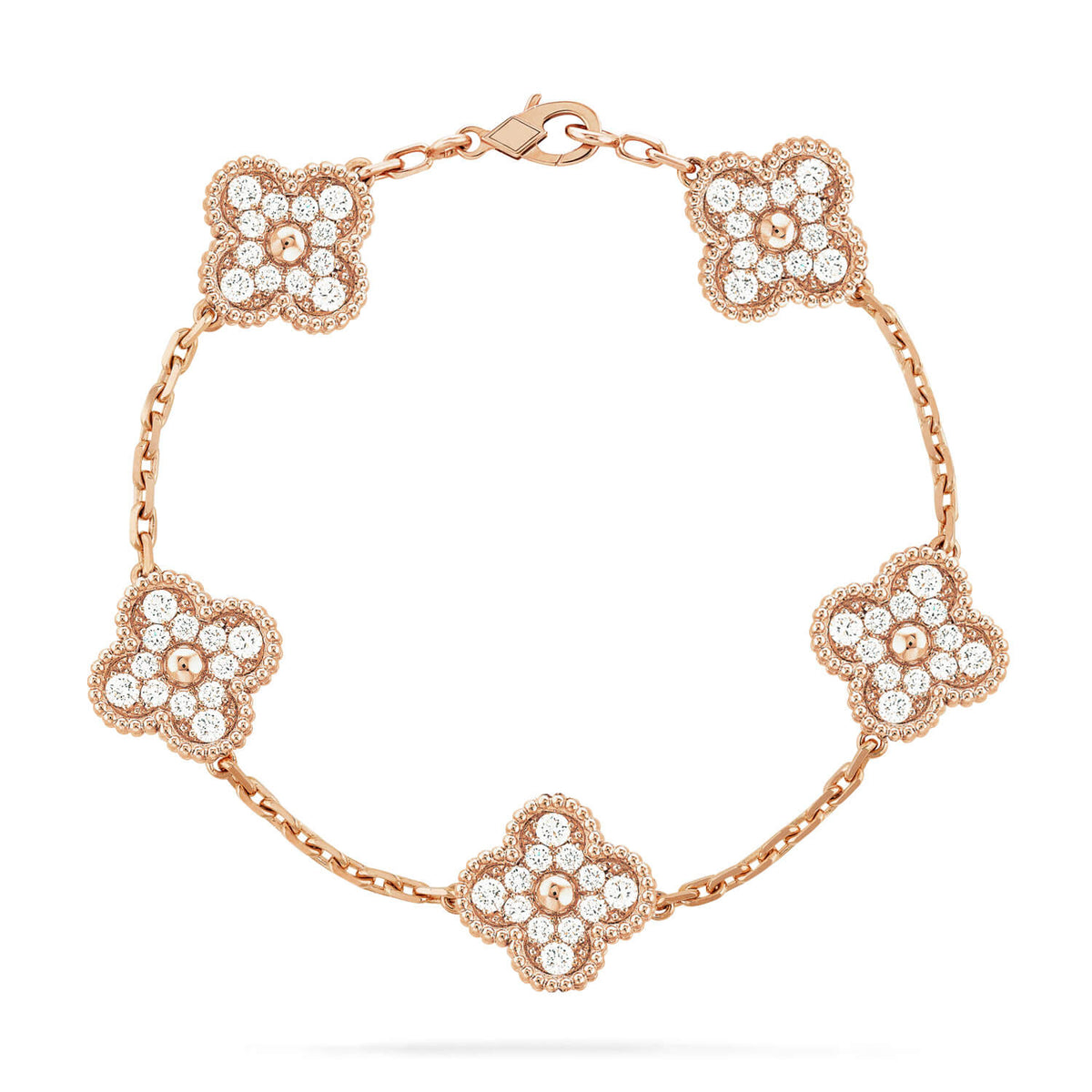 [⭐Glow Muse] CLOVER 5 MOTIF FULL DIAMOND BRACELET COLLECTION