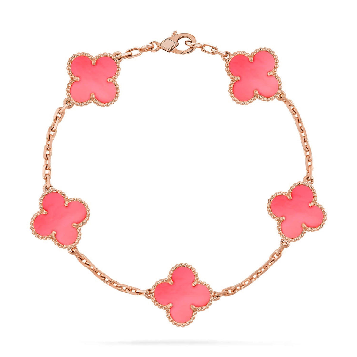 [⭐Glow Muse] CLOVER 5 MOTIFS  PINK MOP BRACELET COLLECTION