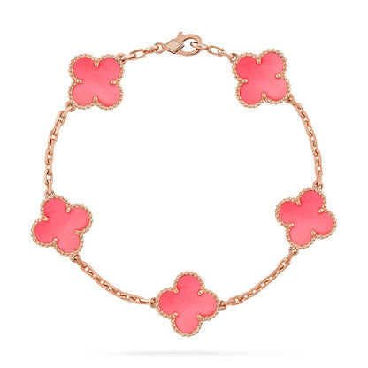 [⭐Glow Muse] CLOVER 5 MOTIFS  PINK MOP BRACELET COLLECTION