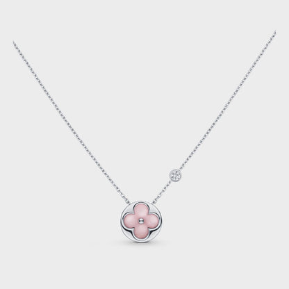 [Glow Muse]SUN MOTIF PINK MOP SILVER BRACELET