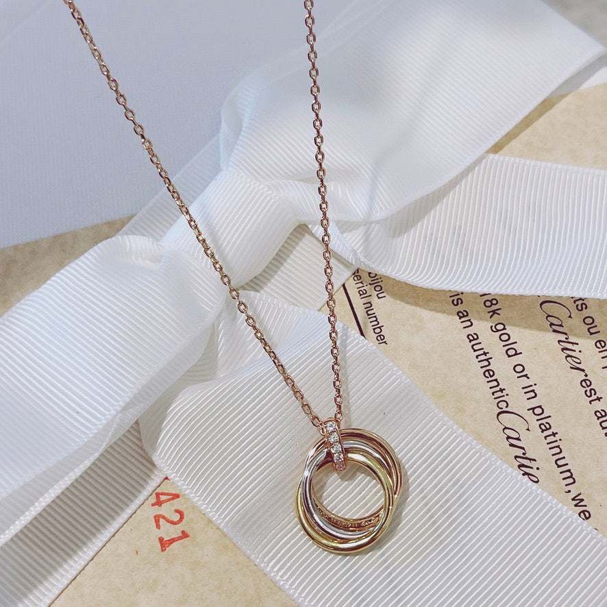 [Glow Muse]TRINITY NECKLACE GOLD  DIAMONDS