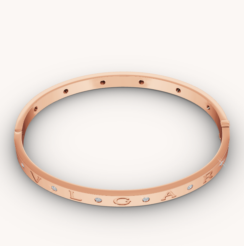 [Glow Muse]ZERO 1 PINK GOLD 12 DIAMONDS BRACELET