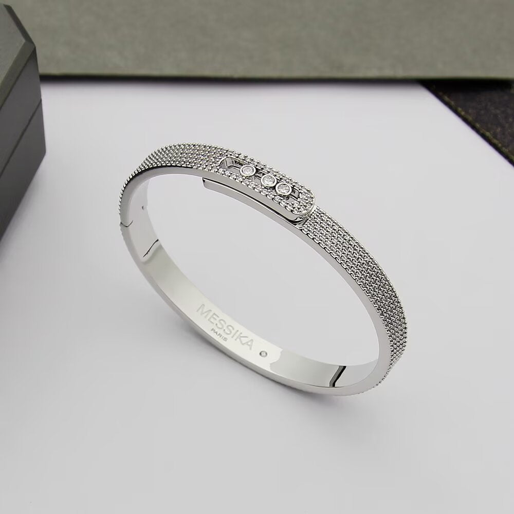 [Glow Muse]Move Noa Full Pavé Diamond Bangle Bracelet