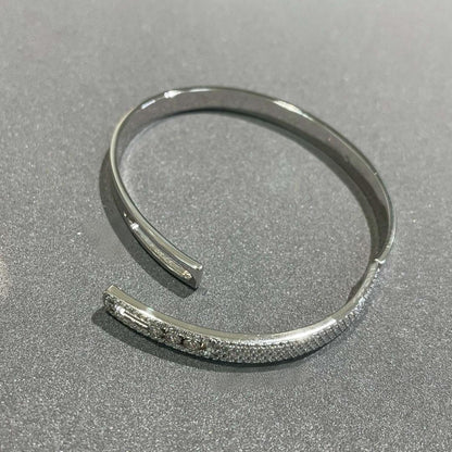[Glow Muse]Move Noa Rose Gold Pavé Diamond Bangle Bracelet