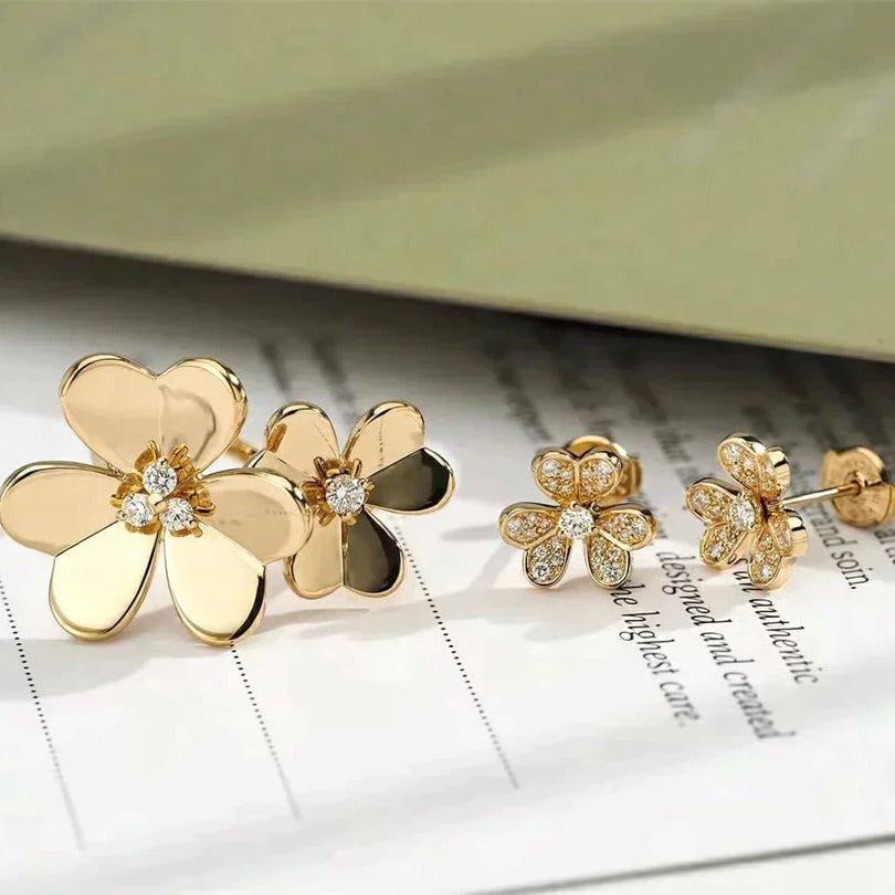 [Glow Muse]CLOVER COMOS GOLD DIAMOND RING