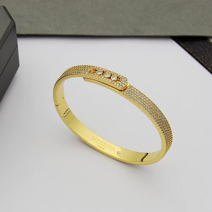 [Glow Muse]Move Noa Full Pavé Diamond Bangle Bracelet