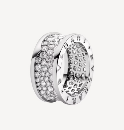 [Glow Muse]ZERO 1 WITH PAVED DIAMONDS ON THE SPIRAL RING