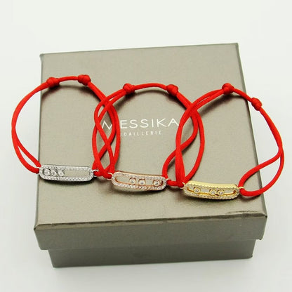 [Glow Muse]Messika Care(s) pink cord pavé bracelet