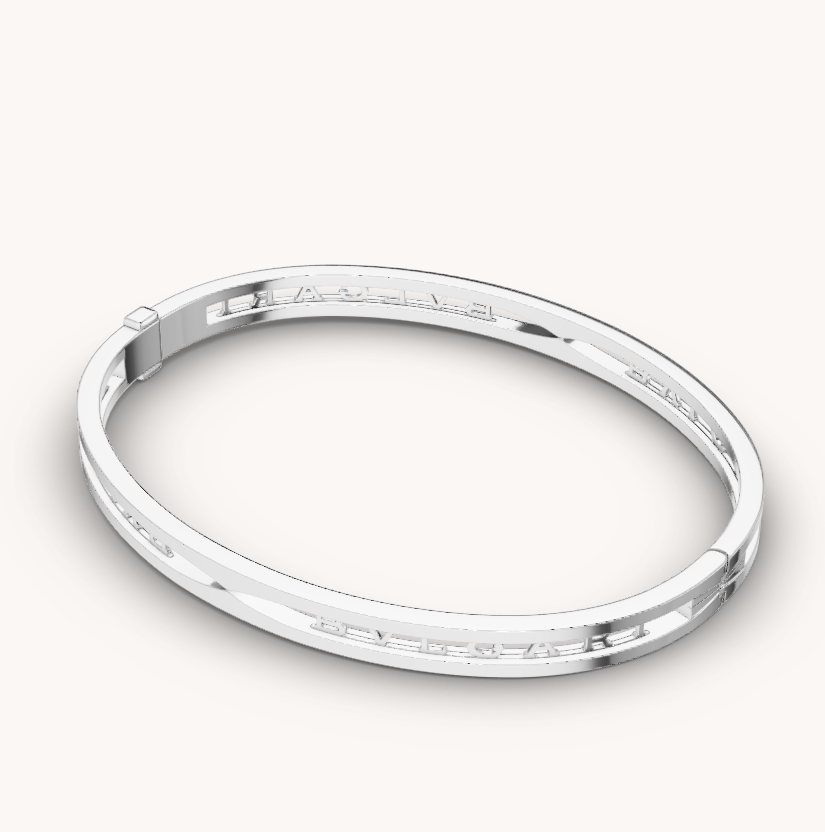 [Glow Muse]ZERO 1 SPIRAL LOGO SILVER BRACELET