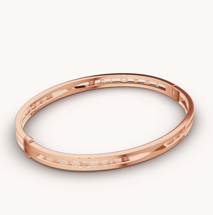 [Glow Muse]ZERO 1 SPIRAL LOGO PINK GOLD BRACELET