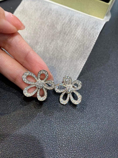 [⭐Glow Muse]FLOWERLACE EARRINGS FULL DIAMONDS