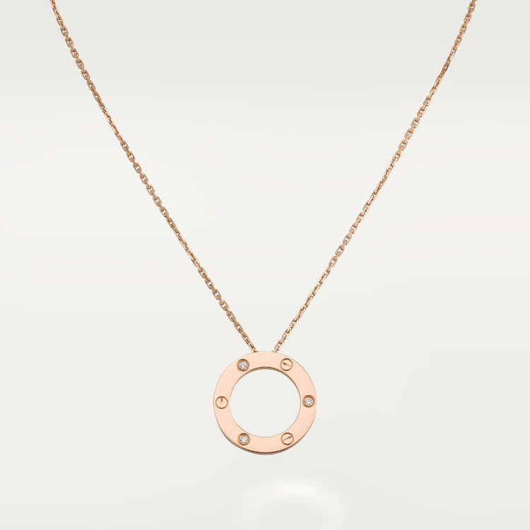 [Glow Muse]LOVE NECKLACE 16MM 3 DIAMONDS