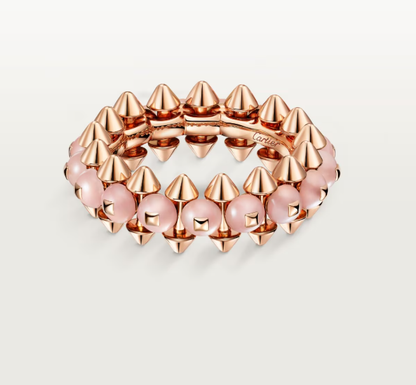 [⭐Glow Muse]CLASH ELEGANT ROSE GOLD RING FEATURING NATURAL AGATE