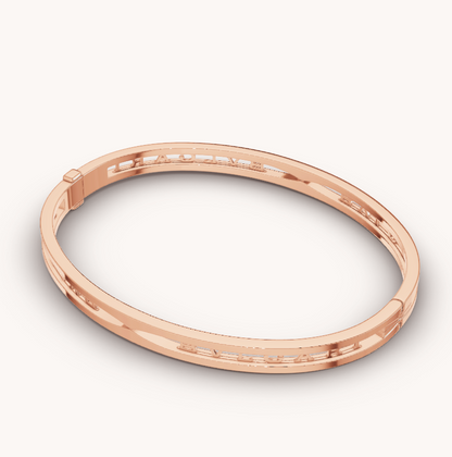 [Glow Muse]ZERO 1 SPIRAL LOGO PINK GOLD BRACELET