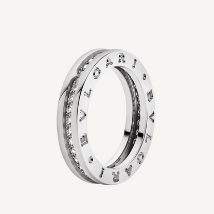 [Glow Muse]ZERO 1 ONE-BAND PAVED DIAMONDS ON THE SPIRAL RING