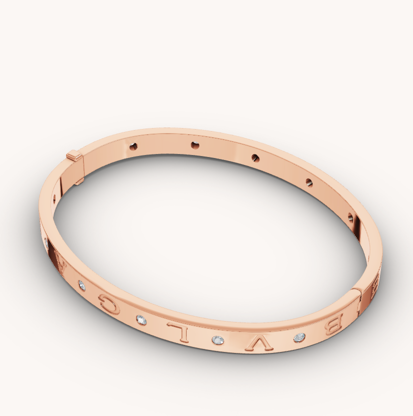 [Glow Muse]ZERO 1 PINK GOLD 12 DIAMONDS BRACELET