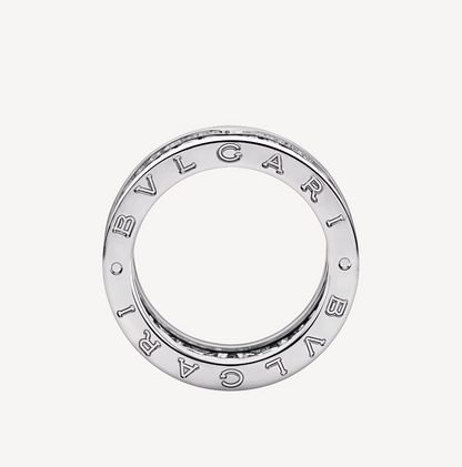 [Glow Muse]ZERO 1 WITH PAVED DIAMONDS ON THE SPIRAL RING