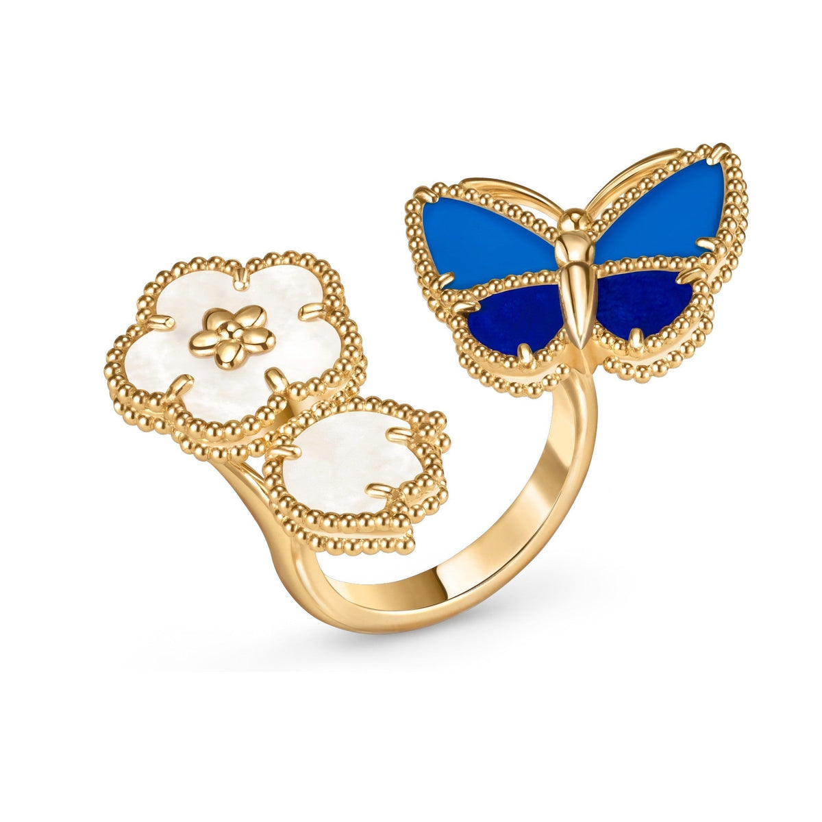 [Glow Muse]LUCKY SPRING BUTTERFLY OPEN-FACE RINGS
