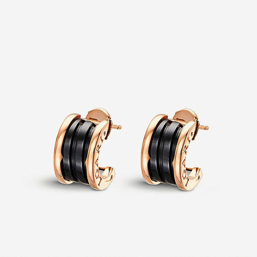 [Glow Muse]ZERO 1 PINK GOLD CERAMIC EARRINGS