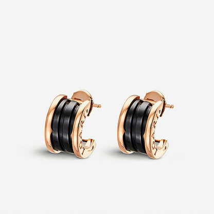 [Glow Muse]ZERO 1 PINK GOLD CERAMIC EARRINGS