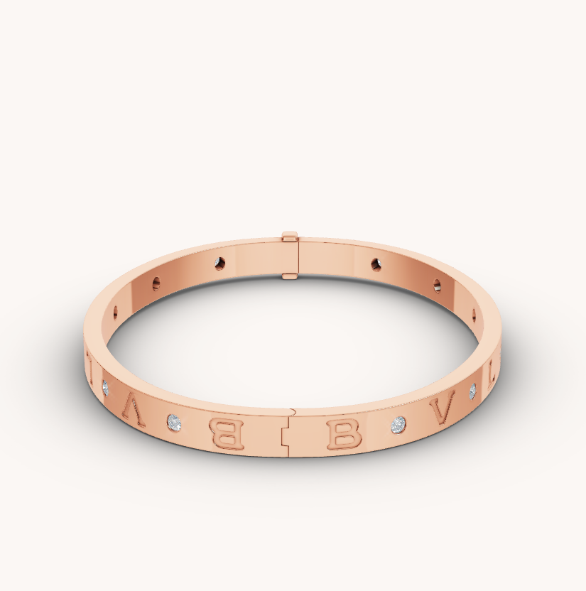 [Glow Muse]ZERO 1 PINK GOLD 12 DIAMONDS BRACELET