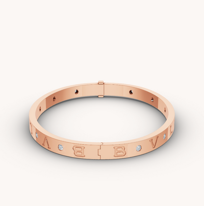 [Glow Muse]ZERO 1 PINK GOLD 12 DIAMONDS BRACELET