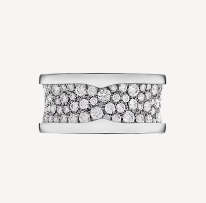 [Glow Muse]ZERO 1 WITH PAVED DIAMONDS ON THE SPIRAL RING