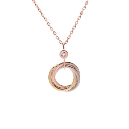 [Glow Muse]TRINITY SILVER GOLD PINK GOLD NECKLACE