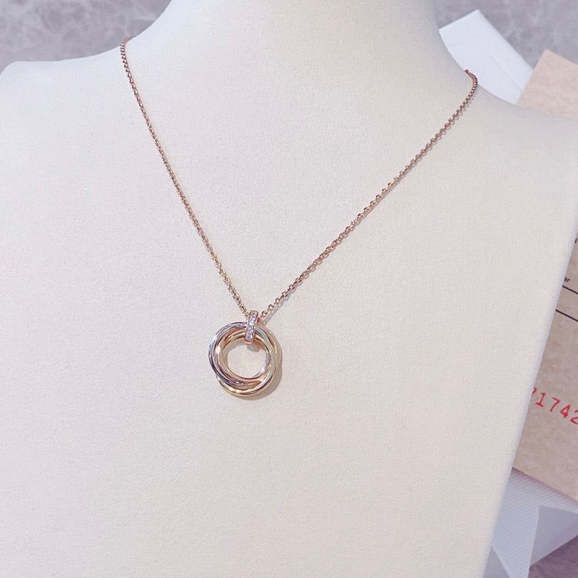 [Glow Muse]TRINITY NECKLACE GOLD  DIAMONDS