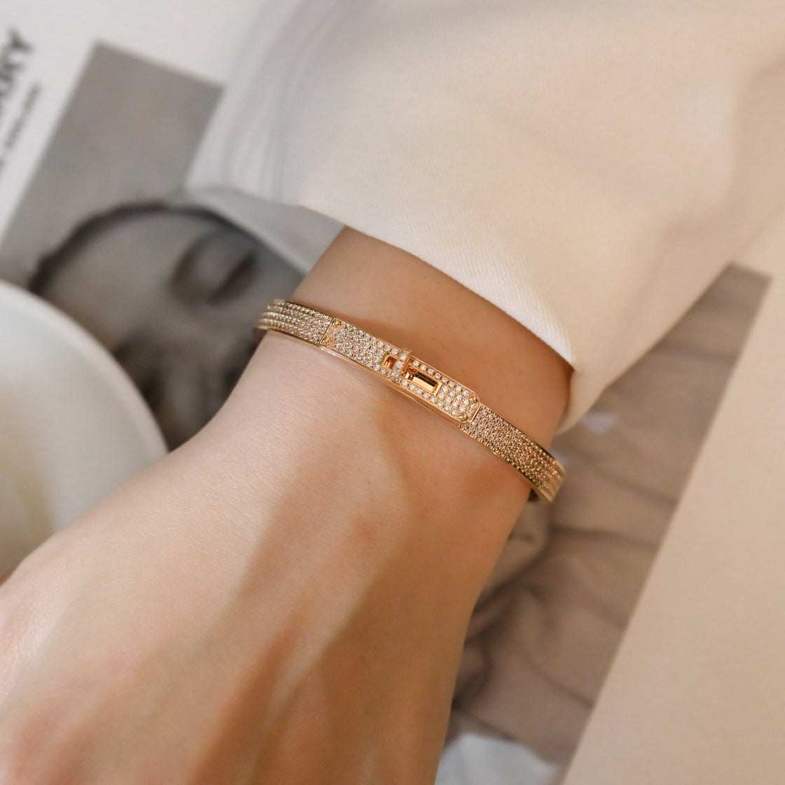 [Glow Muse]KELLY BRACELET DIAMOND PAVED