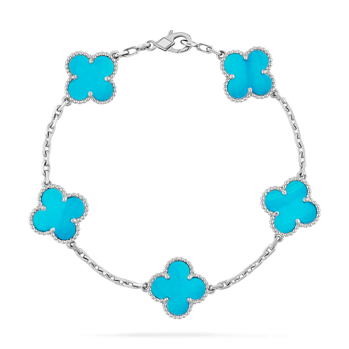 [⭐Glow Muse] CLOVER 5 MOTIF TURQUOISE BRACELET COLLECTION