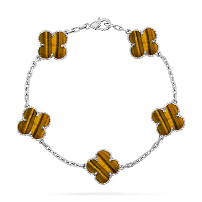 [⭐Glow Muse] CLOVER 5 MOTIFS TIGER EYE BRACELET COLLECTION
