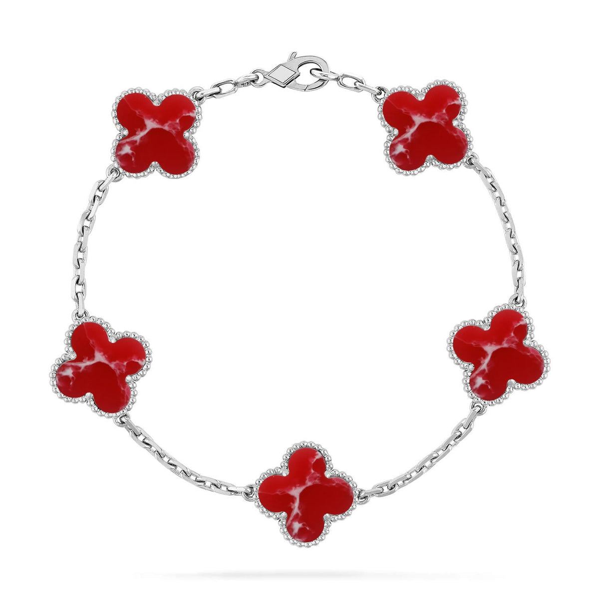 [⭐Glow Muse]CLOVER 5 MOTIF RED PATTERN BRACELET COLLECTION