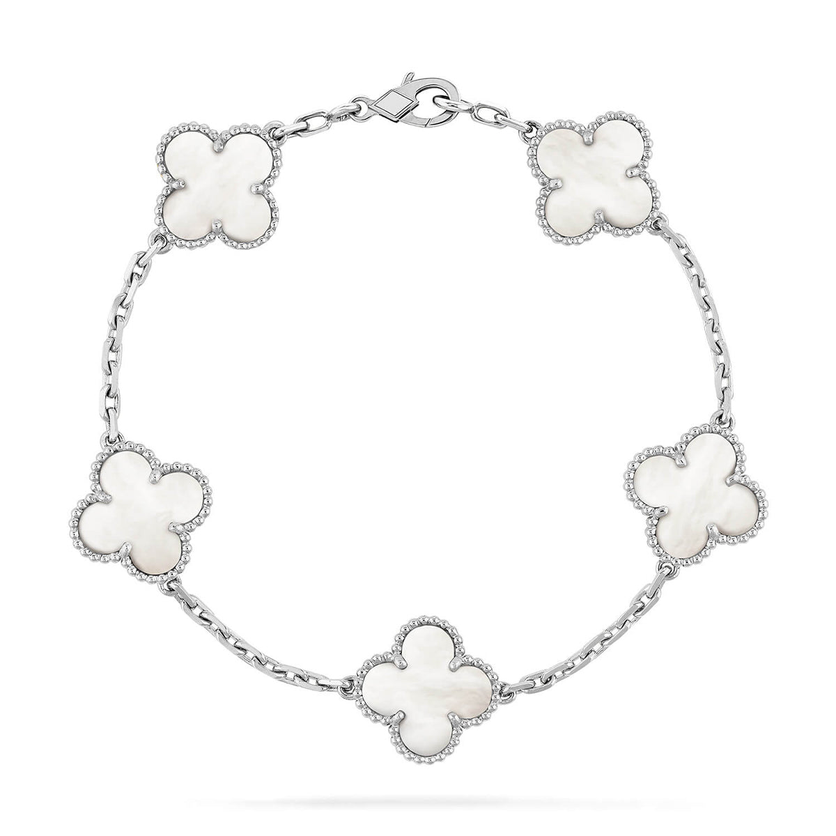 [⭐Glow Muse]CLOVER WHITE PEARL MOP 5 MOTIF BRACELET COLLECTION
