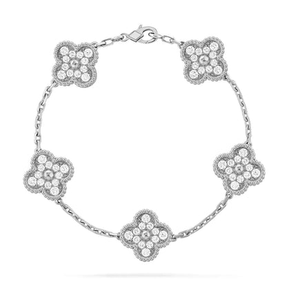 [⭐Glow Muse] CLOVER 5 MOTIF FULL DIAMOND BRACELET COLLECTION
