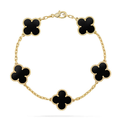 [⭐Glow Muse] CLOVER 5 MOTIF ONYXS BRACELET COLLECTION