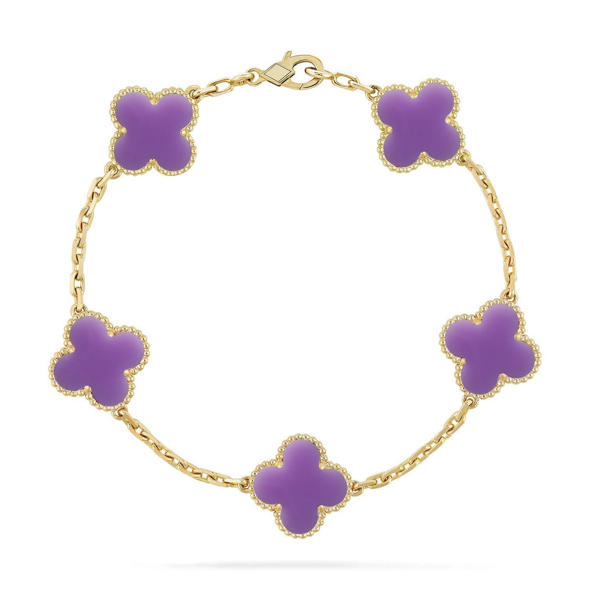 [⭐Glow Muse]CLOVER 5 MOTIF LIGHT PURPLE BRACELET COLLECTION